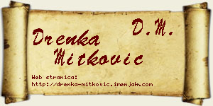 Drenka Mitković vizit kartica